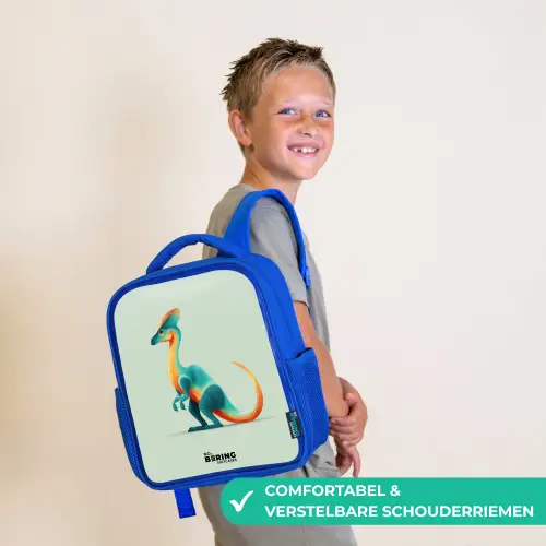 Dino - Blauw - Dier Kinderrugzak - Blauw middel -sfeer3_NL
