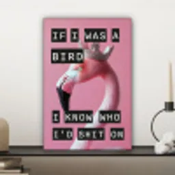 Flamingo - Roze - Vogel - Decoratie canvas 2cm klein -sfeer6