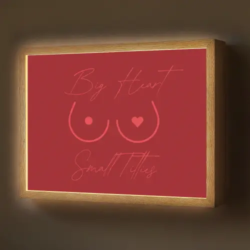 big heart small titties - Hart - Rood Light Box met batterij (Wandlamp) middel -z3d_website