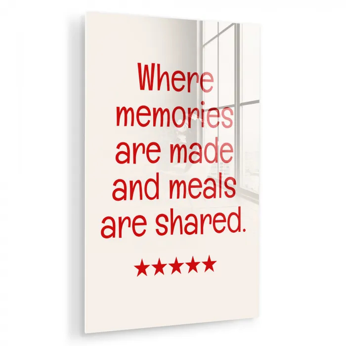Quote - Sterren - Rood - Memories plexiglas 5mm klein -zzzproduct_nieuw