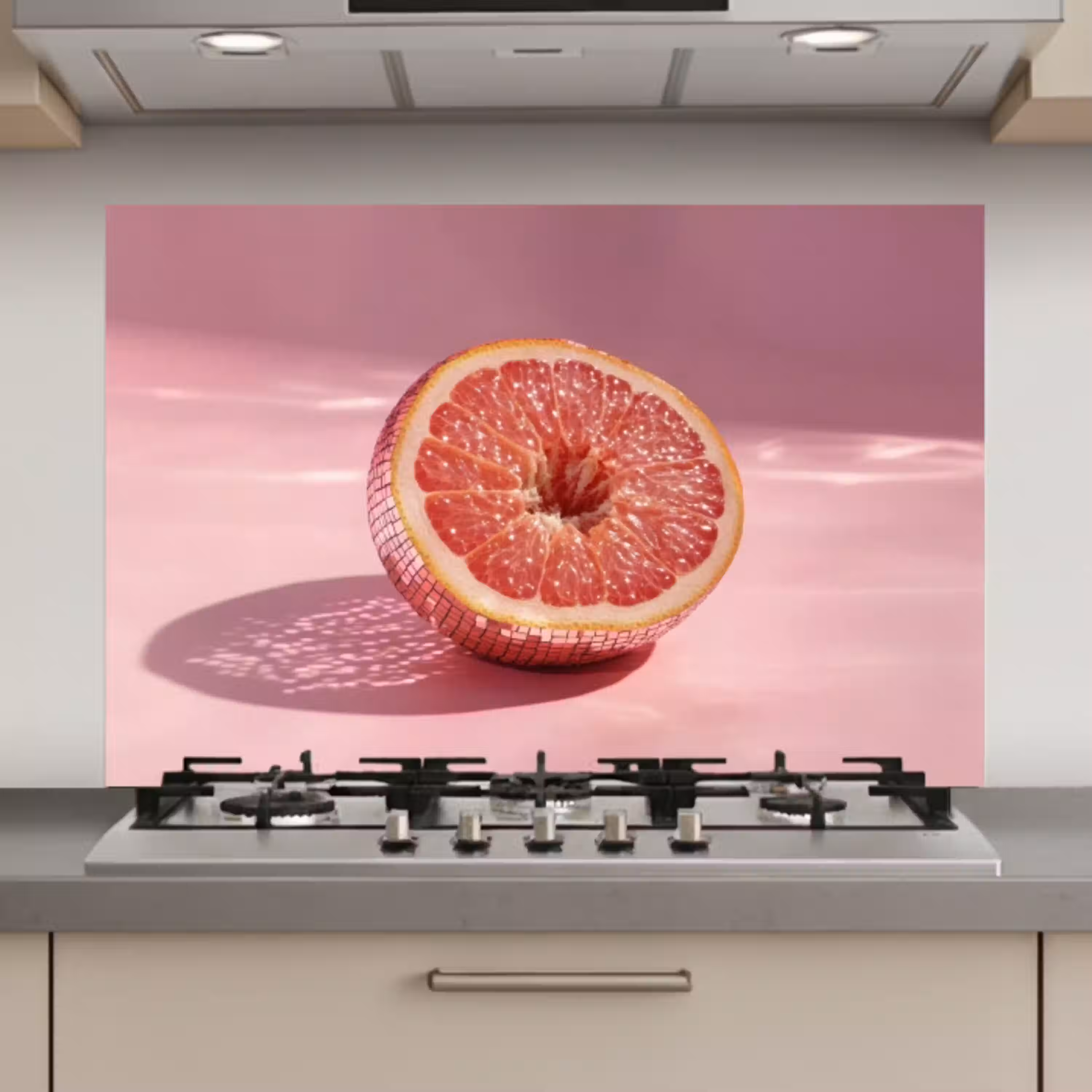 Grapefruit - Roze - Disco - Shiny keuken achterwand spatscherm klein -3d_website
