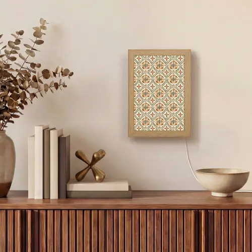 Elegant - Antiek - Kleurrijk Light Box met kabel (Tafellamp) klein 925 -sfeer2