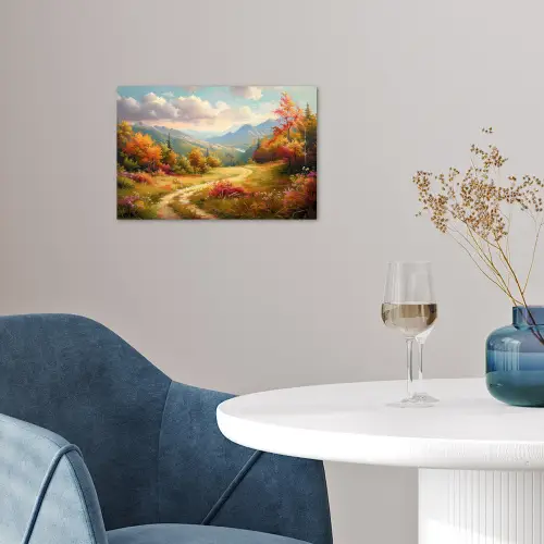 Landschap - Illustratie - Natuur poster papier klein -sfeer3