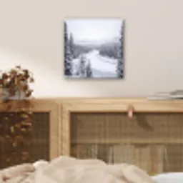 Rivier - Bevroren - Landschap - Winter aluminium wit klein -sfeer3