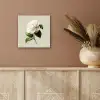 Cameliabloem - Wit - Groen aluminium wit klein -sfeer4
