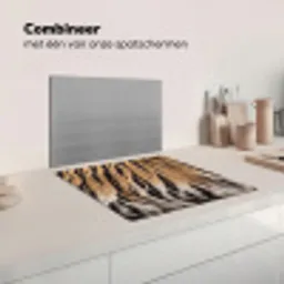 Tijgervacht - Klassiek - Zwart Inductie beschermer vinyl 3mm middel -wsfeer7_website