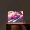 Raceauto - Roze - Neon Light Box met batterij (Wandlamp kind) middel -sfeer1_kind