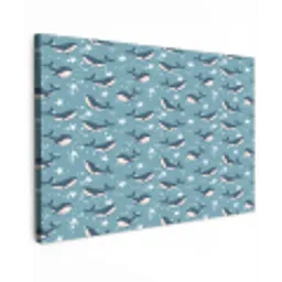 Klein - Oceaan - Walvis - Zeester Tuinposter op houten frame 2 cm dik klein 845 -3d