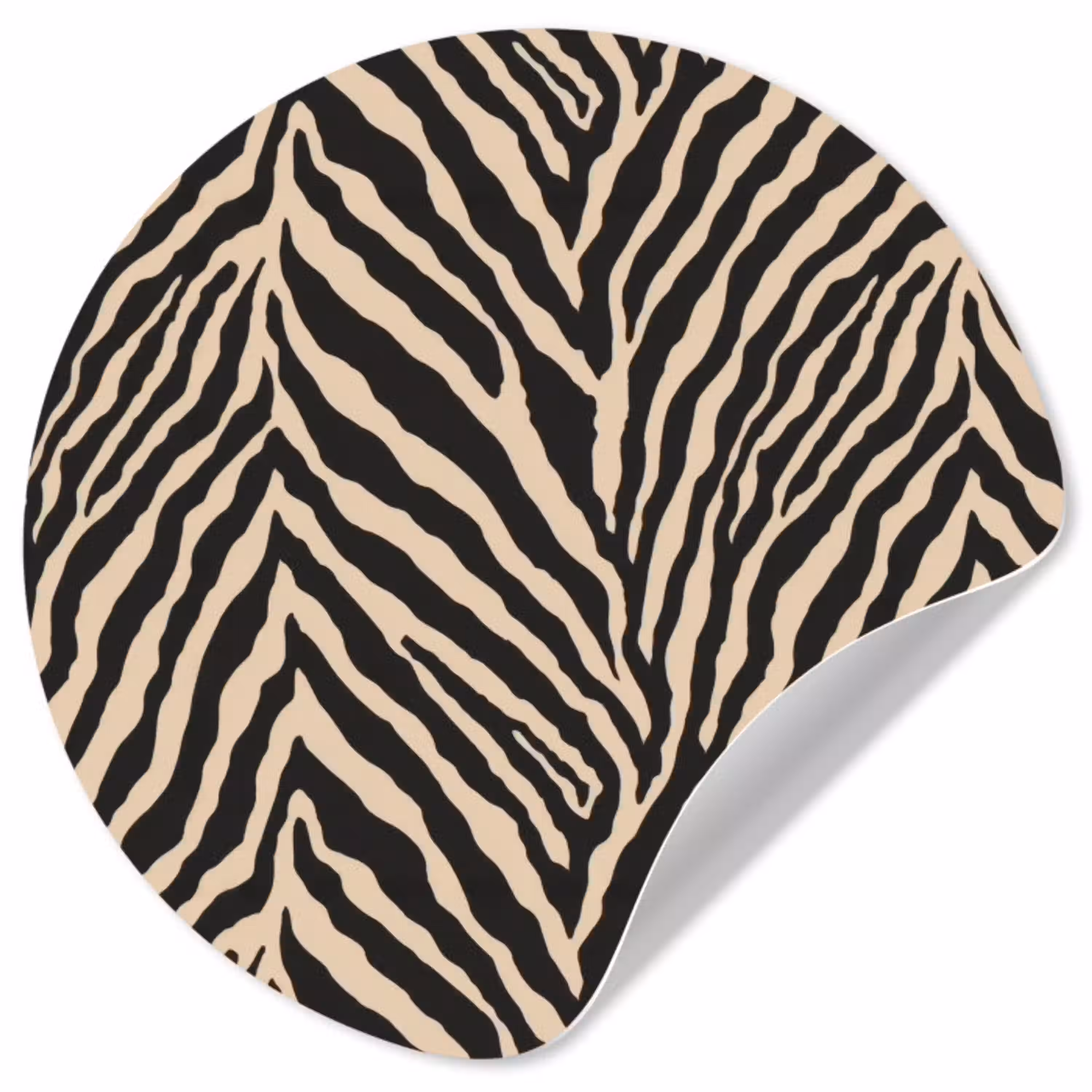 Zebra - Klassiek - Zwart Wandcirkel behangsticker klein 186 -3d