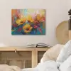 Bloemen - Dahlia - Kunst - Oranje - Watercolor PET vilt klein -sfeer3