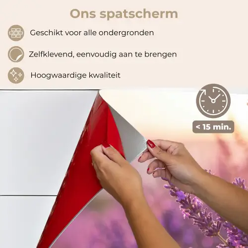 Lavendel - Paars - Zonlicht keuken achterwand spatscherm klein -spatscherm_NL