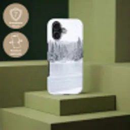 Meer - Dennen - IJs - Winter - Rustgevend Toughcase MagSafe Apple iPhone 17 klein -USP_PrintM_DE