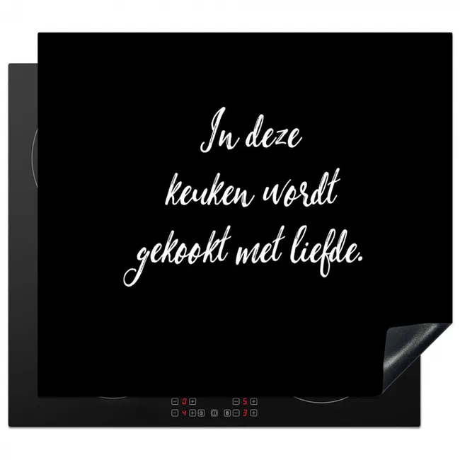 Inductie beschermer - In deze keuken wordt gekookt met liefde - Koken - Spreuken - Quotes - Liefde