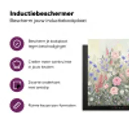 Bloemen - Tuin - Natuur - Kleurrijk Inductie beschermer vinyl 3mm middel -zzzzzzz-cc-usp