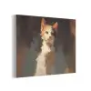 Kat - Geschilderd - Artistiek - Wit PET vilt klein -3d
