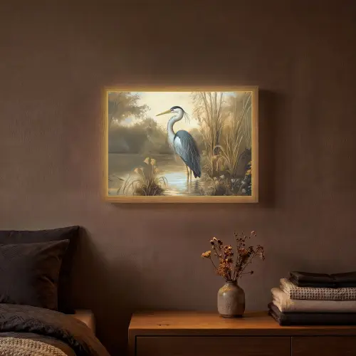 Reiger - Water - Planten Light Box met batterij (Wandlamp) middel -sfeer4