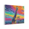 Giraffe - Savanna - Lucht - Gekleurd PET vilt klein -3d