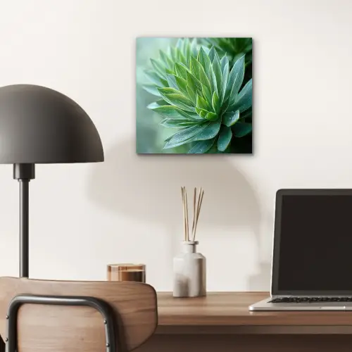 Blad - Plant - Groen - Textuur aluminium wit klein -sfeer5