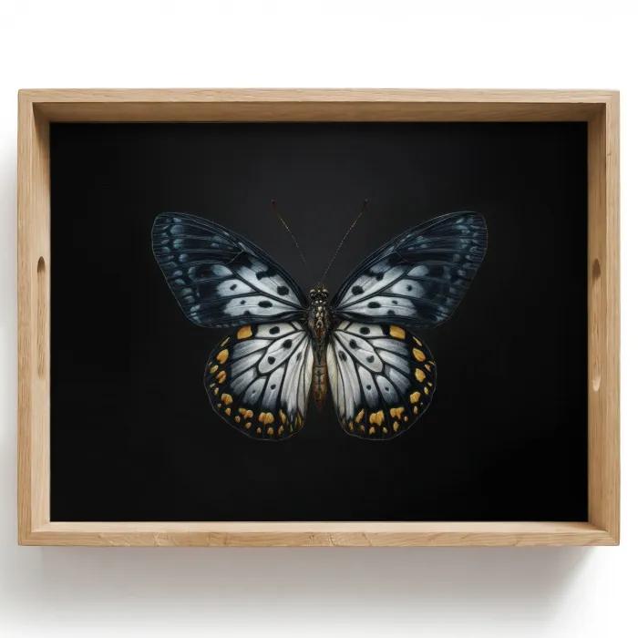 Vlinder - Monochroom - Balans Dienblad Rechthoek middel -z3d_shopping