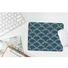 Patroon - Ginkgoblad - Blauw muismat rubber klein 262 -witbureau