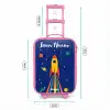 Raket - Sterren - Planeet - Ruimte Kinderkoffer - Roze klein -productfoto_formaten