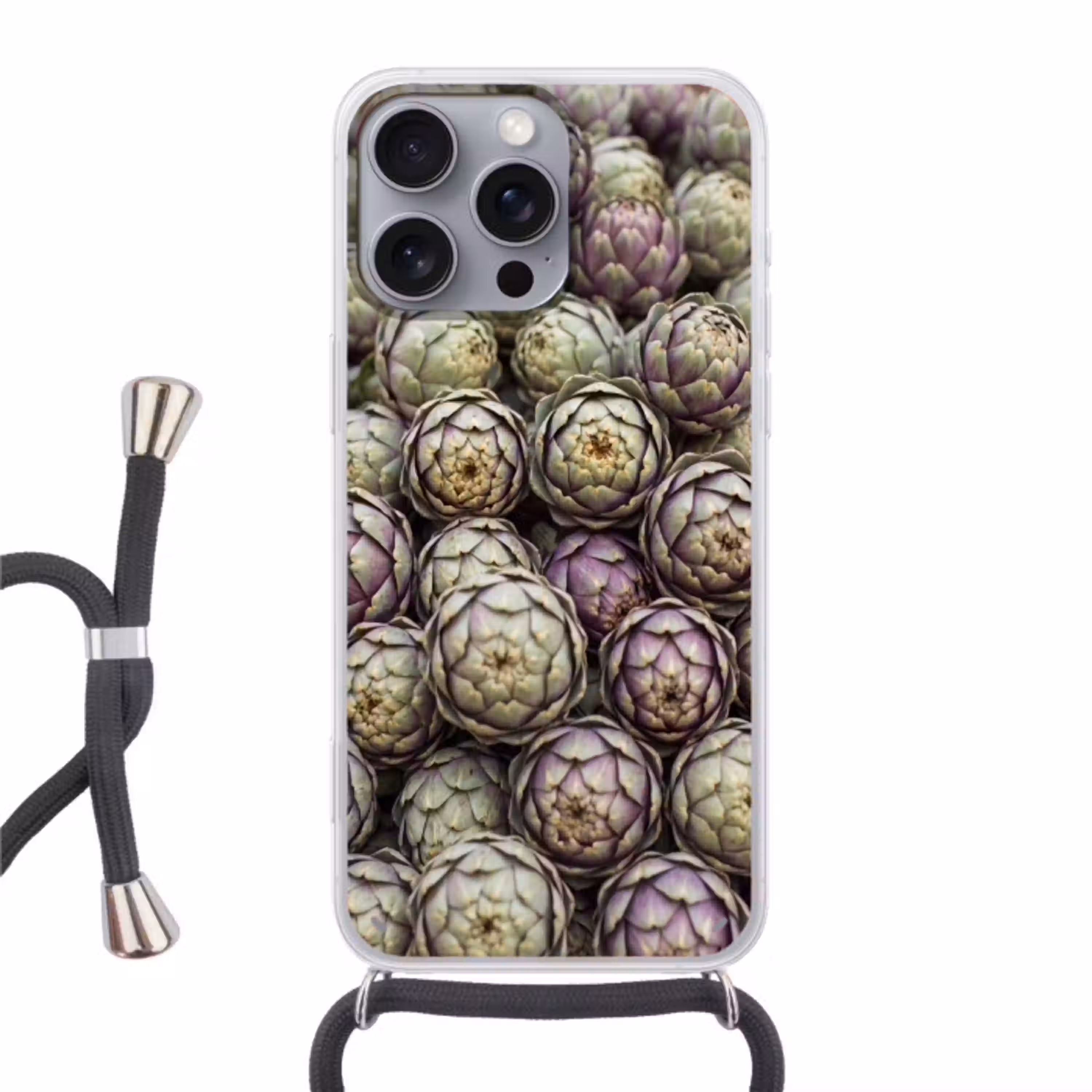 Groenten - Vers - Eten Hoesje iPhone 16 Pro Max met koord klein -3d