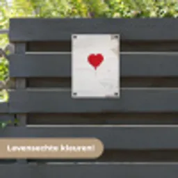 Ballon - Rood - Hart tuinposter los doek klein -sfeer3