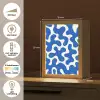 Vormen - Abstract - Blauw - Golven Light Box met kabel (Tafellamp) klein -USP_NL