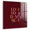 Love your damn self - Kleurrijk - Bordeaux plexiglas 5mm klein -zzzproduct_nieuw