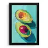 Avocado - Groen - Pit - Schaduw fotolijst zwart zonder passe partout klein -3d
