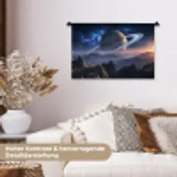 Fantasy - Kosmos - Landschap Wandkleed katoen klein -tsfeer1_DE