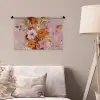 Schilderij - Bloemen - Rustiek - Roze Wandkleed katoen klein -sfeer4