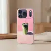 Beker - Rietje - Minimalistisch - Groen Telefoonhoesje iPhone 17 Pro klein -sfeer2