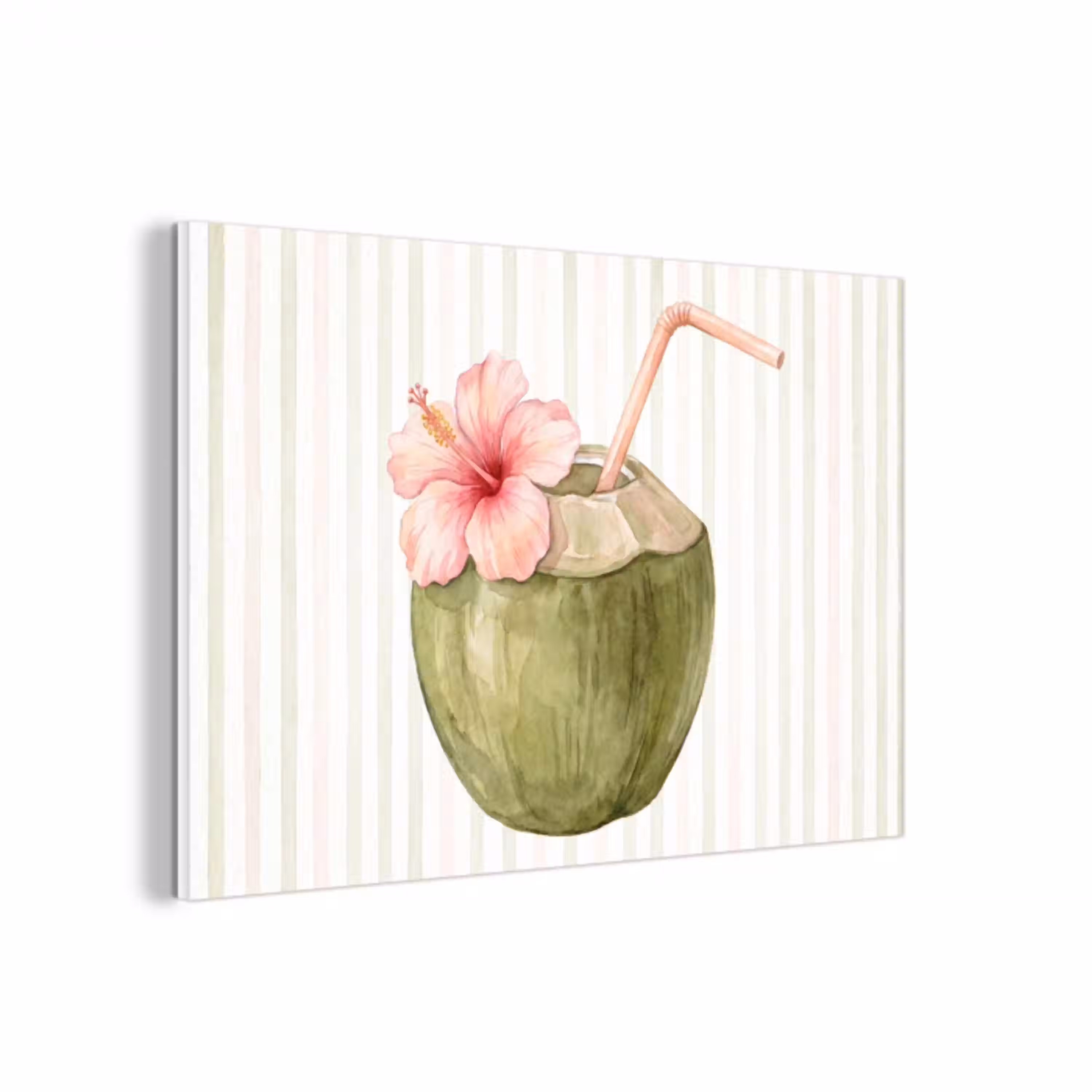 Kokosnoot - Drank - Tropisch - Illustratie - Zomer forex 5mm xxl -3d