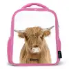 Halbe Hooglander Kinderrugzak - Roze middel -3d