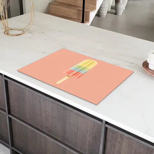 Waterijsje - Pasteltinten - Minimalistisch Inductie beschermer vinyl 3mm klein -sfeer8