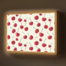 Kersen - Minimalistisch - Rood Light Box met batterij (Wandlamp) middel 907 -z3d_website
