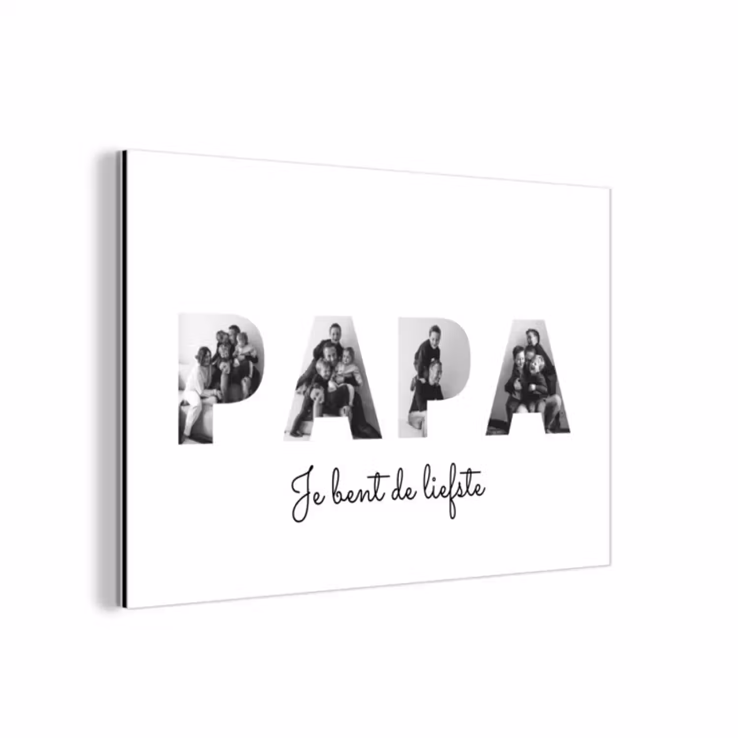 Aluminium schilderij - Papa - Lettercollage