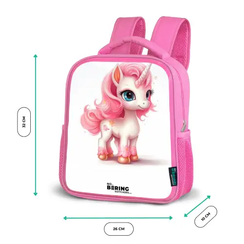 Eenhoorn met roze manen Kinderrugzak - Roze middel -productfoto_formaten
