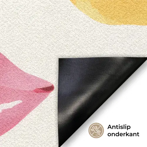 Lippen - Kleurrijk - Glanzend Deurmat klein -antislip_NL