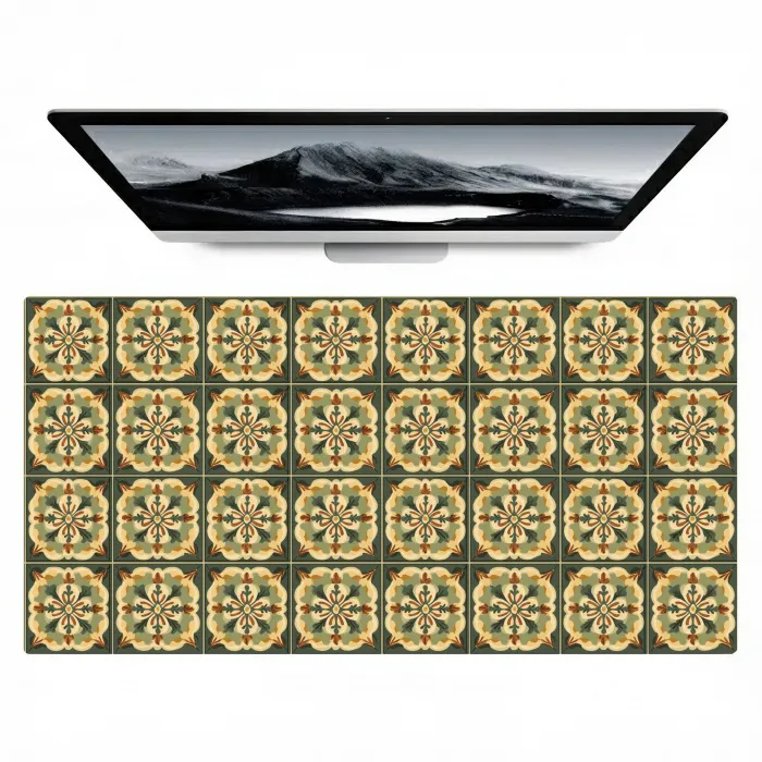 Ornament - Patroon - Groen Muismat XXL klein 681 -zzz3d
