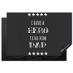 Spreuken - I have a hero I call him dad - Quotes - Vader Inductie beschermer vinyl 3mm klein -3d