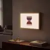 Zandloper - Symmetrisch - Rood - Paars Light Box met batterij (Wandlamp) middel -sfeer1