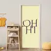 Oh hi - Geel - Monogram deurposter klein -sfeer4