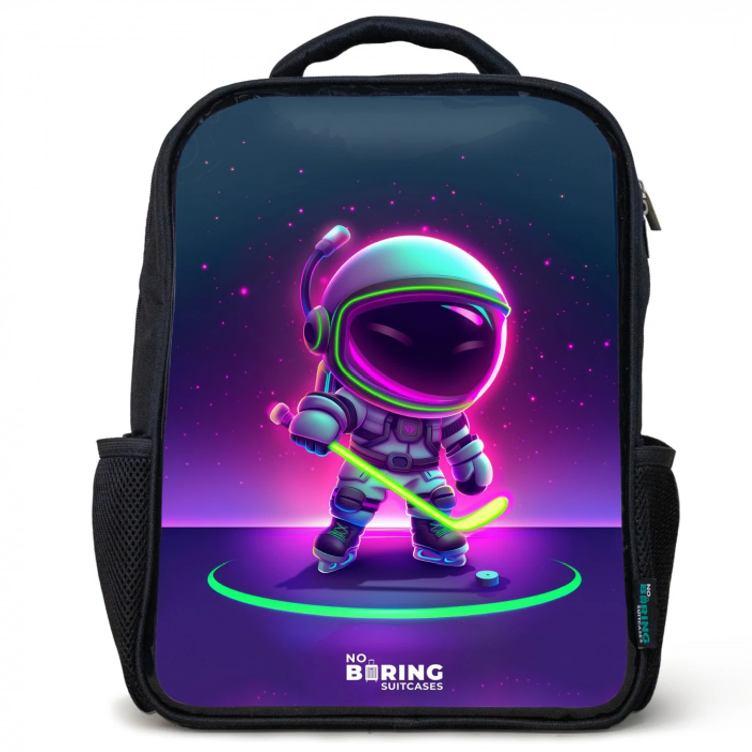 Space hockey Rugzak - Zwart middel -3d