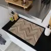 Patronen - Hout - Bruin Inductie beschemer met haakjes klein 777 -sfeer1