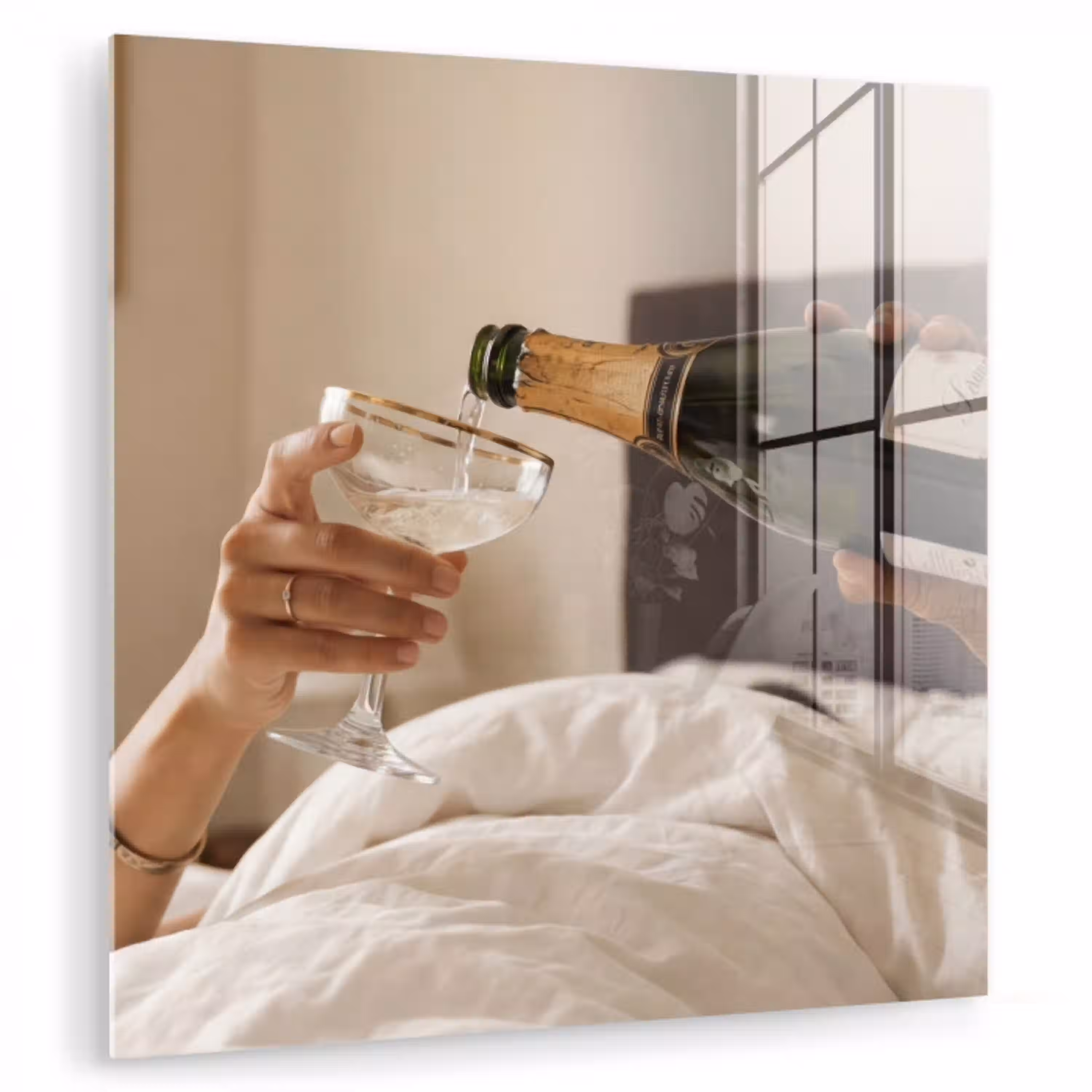 Champagne - Bed - Bubbels plexiglas 5mm klein -zzzproduct_nieuw