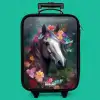 Paard in kleurrijke bloemen Kinderkoffer - Zwart klein -zzz_website3d_nbs