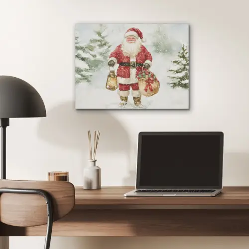 Kerstman- Winter - Sneeuw - Wit - Rood PET vilt klein -sfeer5