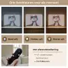 Portret - Vrouw - Zonnebril - Verfdruppels Light Box met batterij (Wandlamp) middel -USP_lichtkleurNL